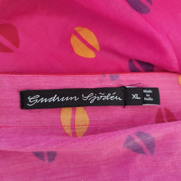 Gudrun Sjoden Dorotea Cotton/Silk Button Front Print Jacket XL - Picture 14 of 14